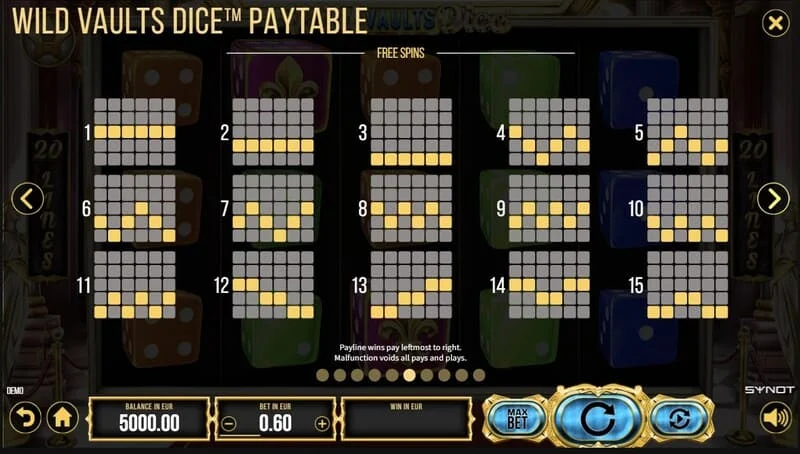 Wild Vaults Dice - Card Gamble zaslon s udvostručavanjem prema boji karte